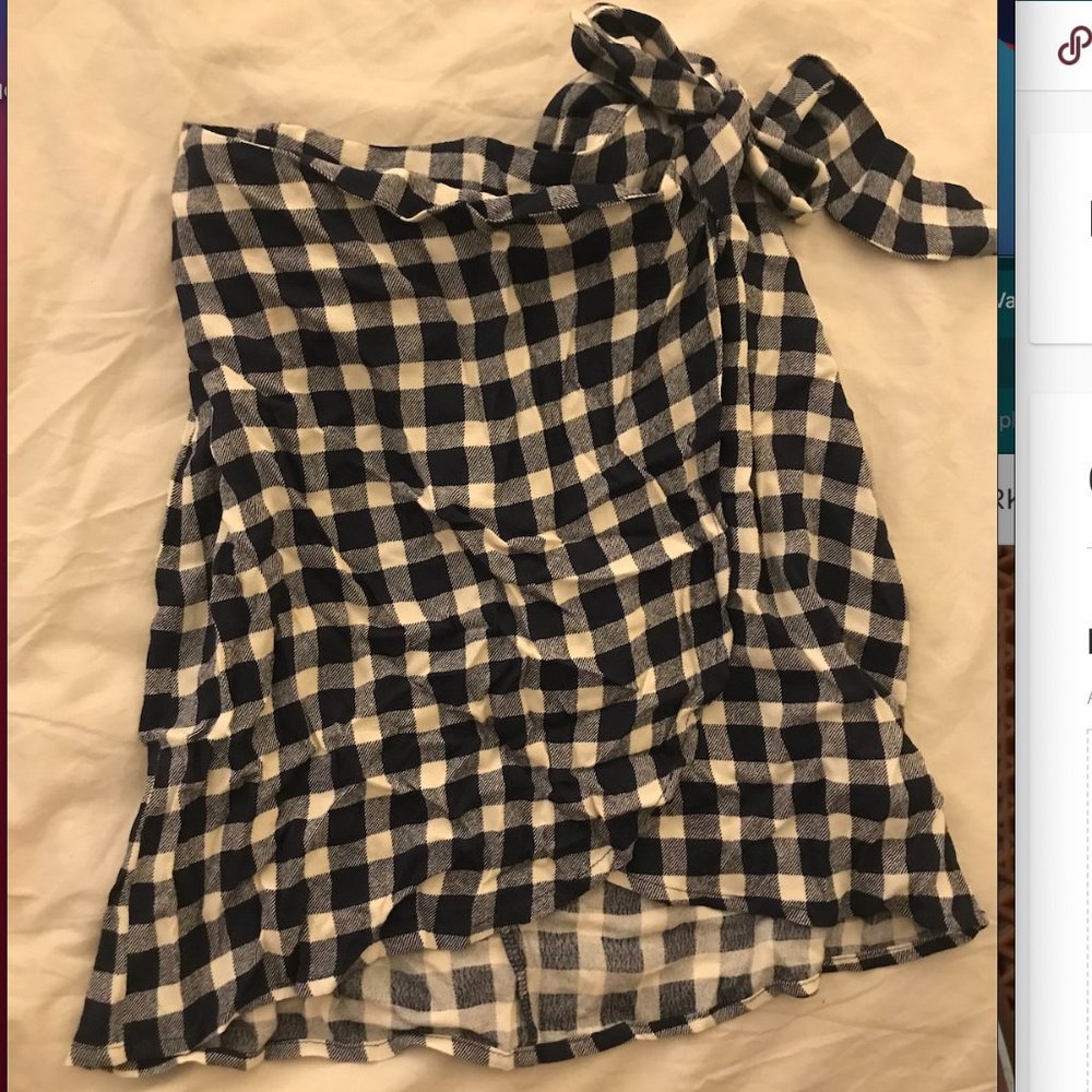 Reformation Side-Tie Gingham Skirt